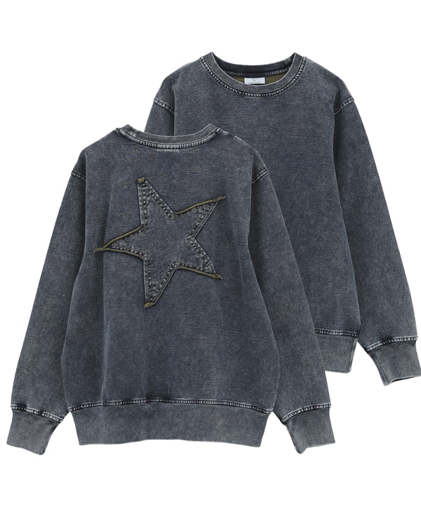 BACK STAR★ PATCH INDIGO SWEAT 詳細画像 ライトインディゴブルー 1