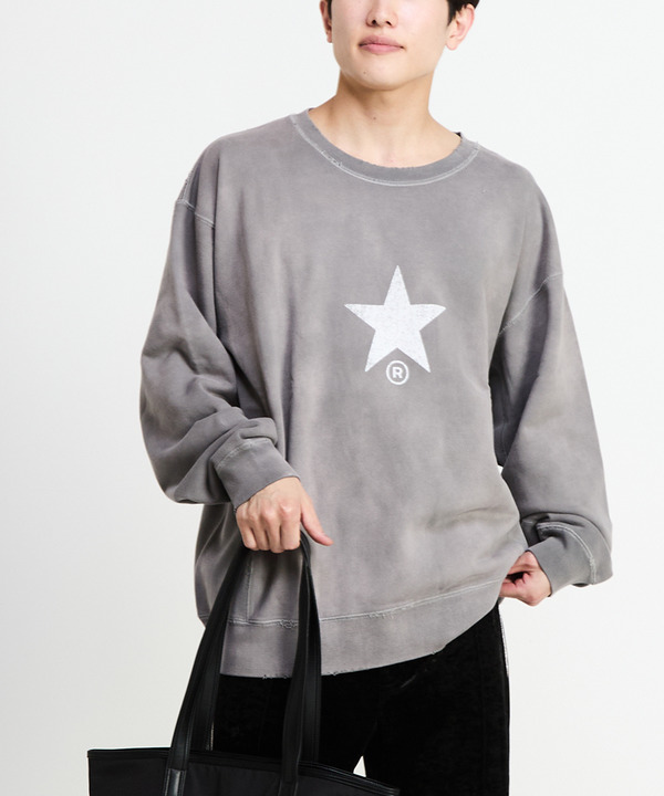STAR★ PRINT WASHED SWEAT 詳細画像 1