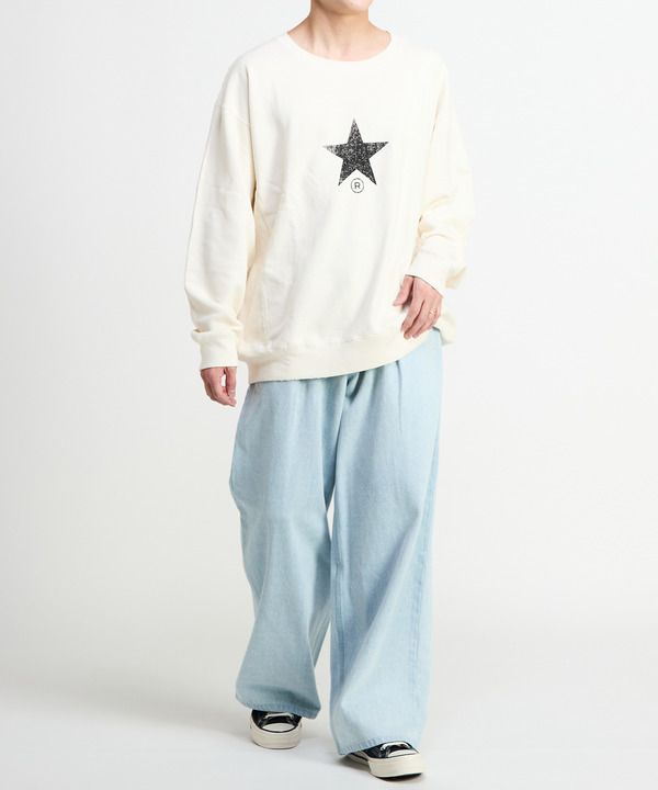 STAR★ PRINT WASHED SWEAT 詳細画像 4