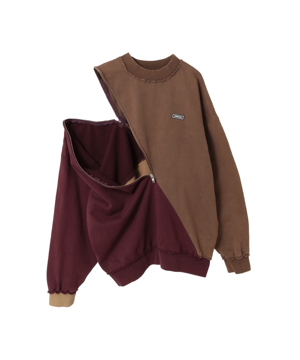 【HL】BI-COLOR ZIP DESIGN SWEAT 詳細画像 13