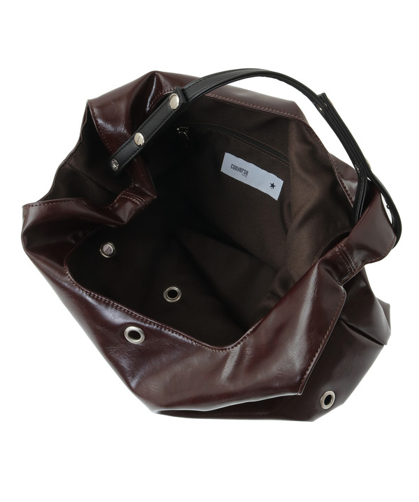 2WAY EYELET FAKE-LEATHER SHOPPING TOTE BAG 詳細画像 12