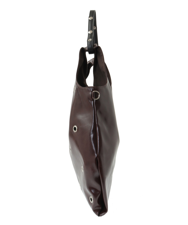 2WAY EYELET FAKE-LEATHER SHOPPING TOTE BAG 詳細画像 5