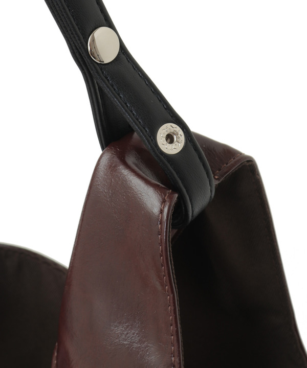 2WAY EYELET FAKE-LEATHER SHOPPING TOTE BAG 詳細画像 8