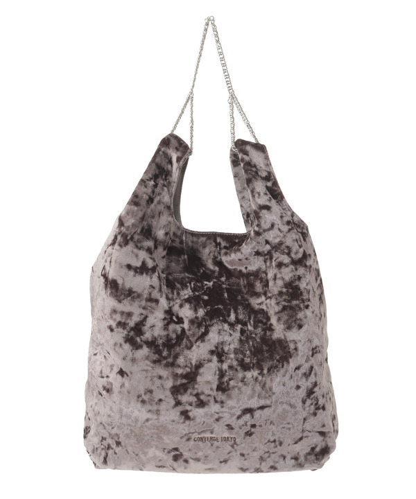 2WAY CRUSHED VELOR SHOPPING TOTE BAG 詳細画像 ブラウン 1