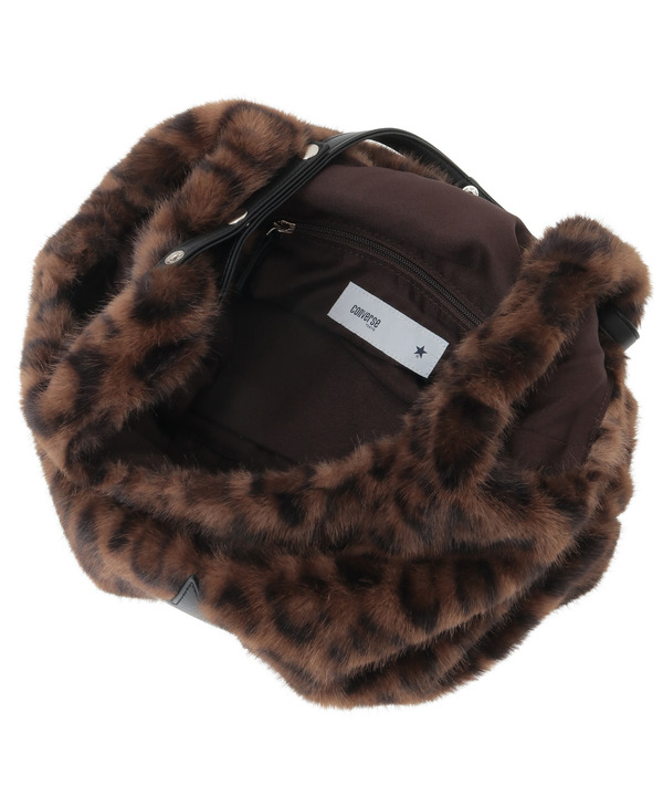 2WAY LEOPARD ECO-FUR SHOPPING TOTE BAG 詳細画像 10