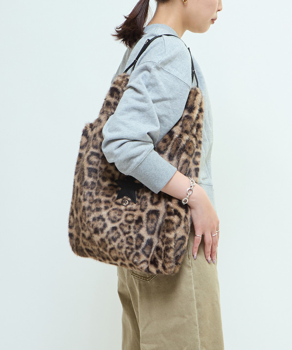 2WAY LEOPARD ECO-FUR SHOPPING TOTE BAG 詳細画像 8