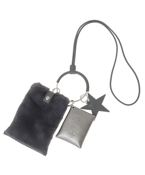 ECO-FUR MULTI RING SHOULDER BAG