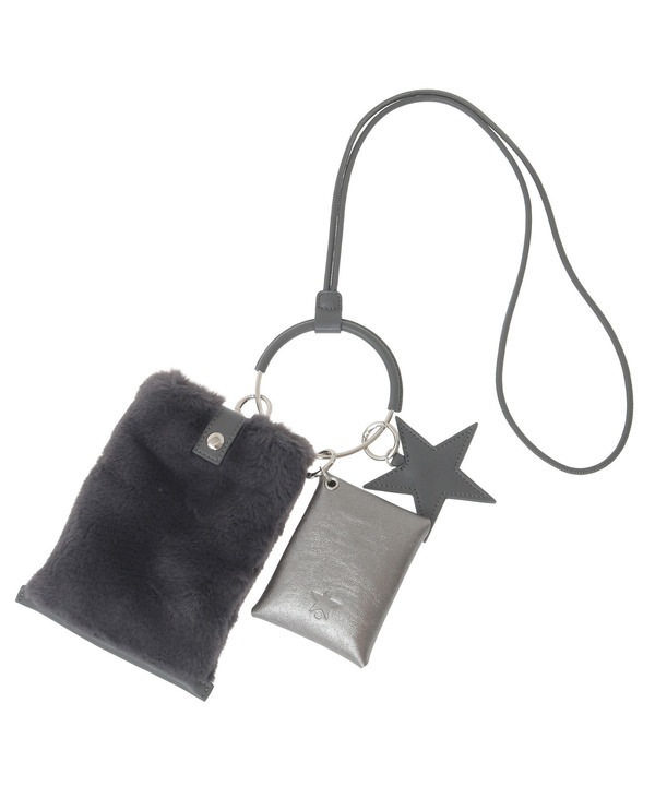 ECO-FUR MULTI RING SHOULDER BAG 詳細画像 チャコールグレー 1