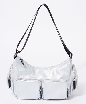 METALLIC MULTI POCKET SHOULDER BAG
