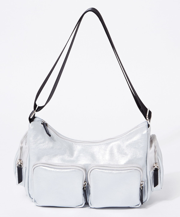 METALLIC MULTI POCKET SHOULDER BAG 詳細画像 シルバー 1