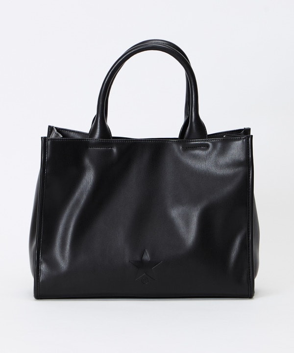 2WAY FAKE-LEATHER SQUARE TOTE BAG 詳細画像 1