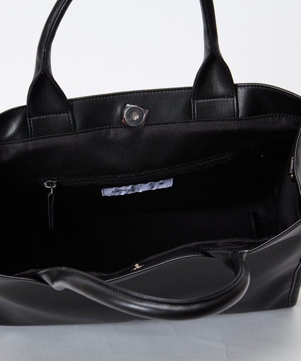 2WAY FAKE-LEATHER SQUARE TOTE BAG 詳細画像 2