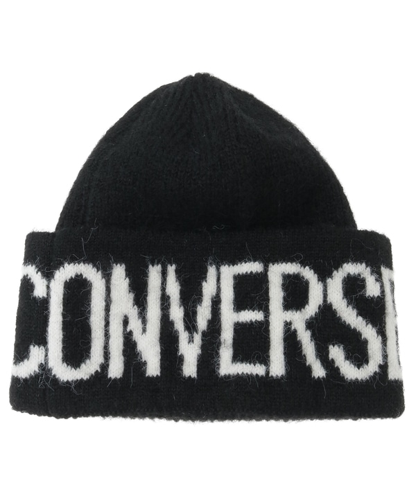 MOHAIR-LIKE LOGO KNIT CAP 詳細画像 ブラック 1