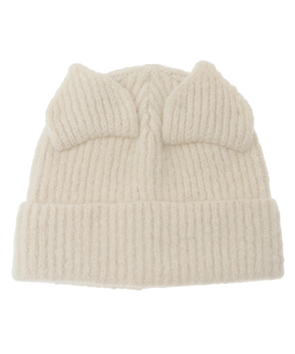 CAT EAR KNIT CAP 詳細画像 ホワイト 1