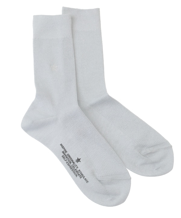 STAR★ GLITTER RIB SOX 詳細画像 ホワイト 1