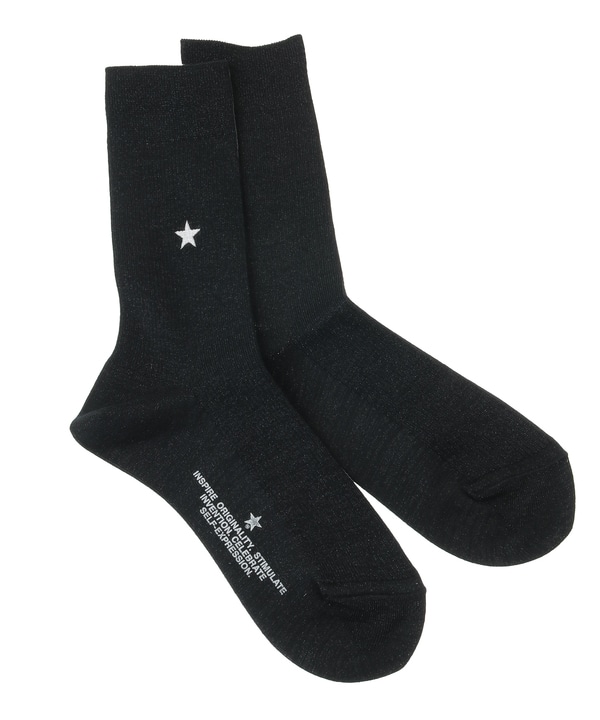 STAR★ GLITTER RIB SOX 詳細画像 ブラック 1