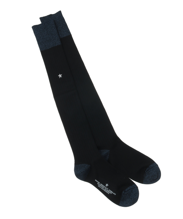 STAR★ GLITTER RIB KNEE-HIGH SOX 詳細画像 ブラック 1