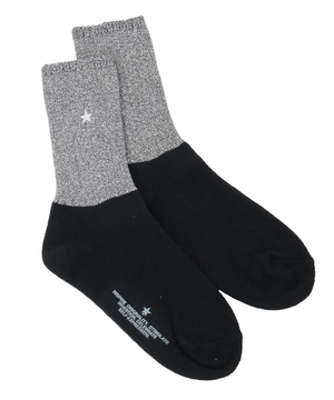 STAR★ GLITTER BI-COLOR RIB SOX