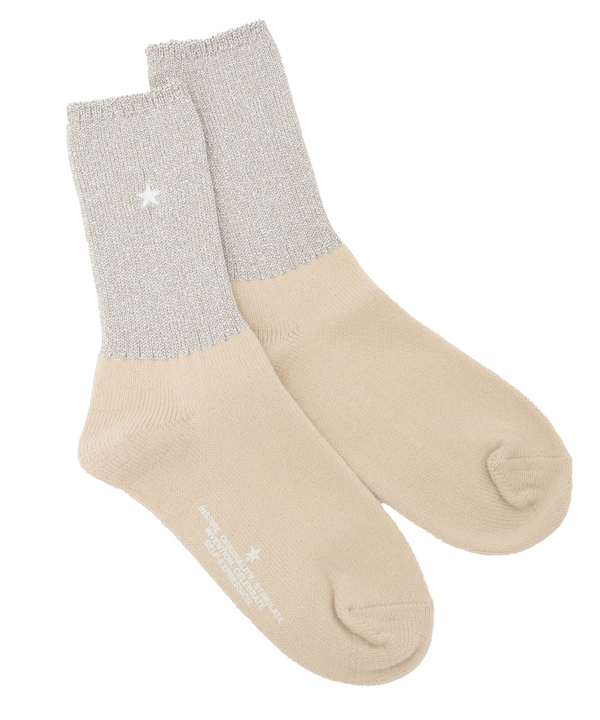 STAR★ GLITTER BI-COLOR RIB SOX 詳細画像 ベージュ 1