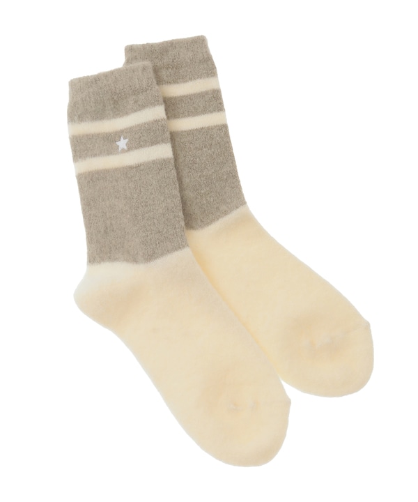 STAR★ MOHAIR LINE SOX 詳細画像 ベージュ 1