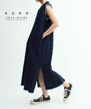 【KURO】DENIM SLEEVELESS DRESS