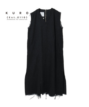 【KURO】DENIM SLEEVELESS DRESS