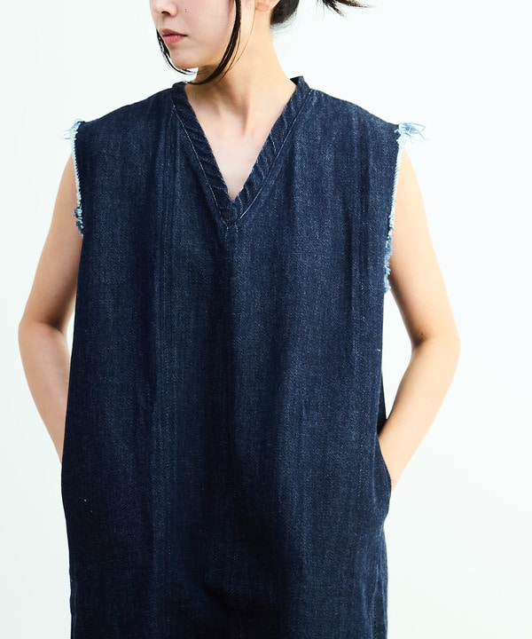 【KURO】DENIM SLEEVELESS DRESS 詳細画像 1