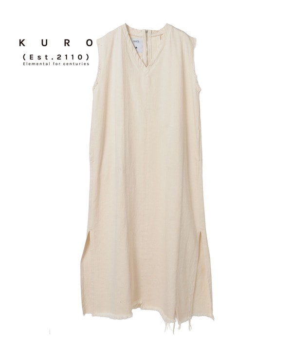 【KURO】DENIM SLEEVELESS DRESS 詳細画像 ホワイト 1