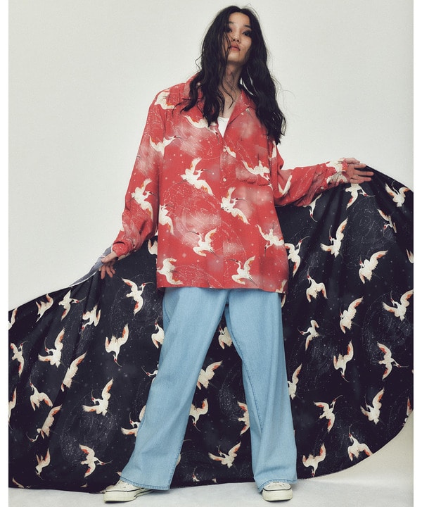 【NIPO ALOHA】"朱鷺-TOKI" LONG SLEEVE SHIRT 詳細画像 2