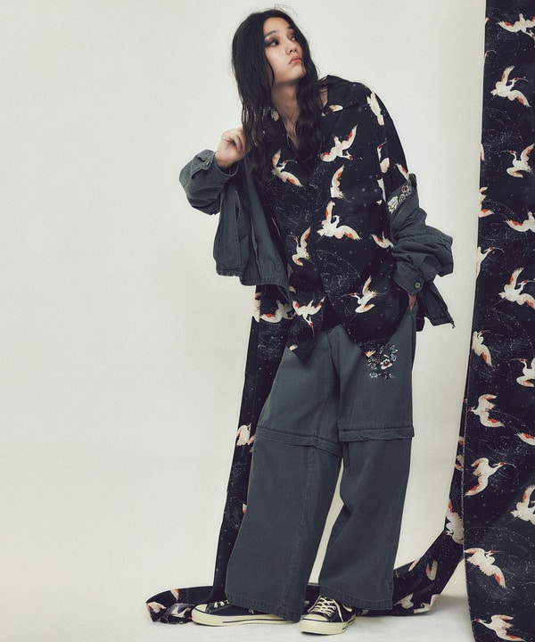 【NIPO ALOHA】"朱鷺-TOKI" LONG SLEEVE SHIRT 詳細画像 4