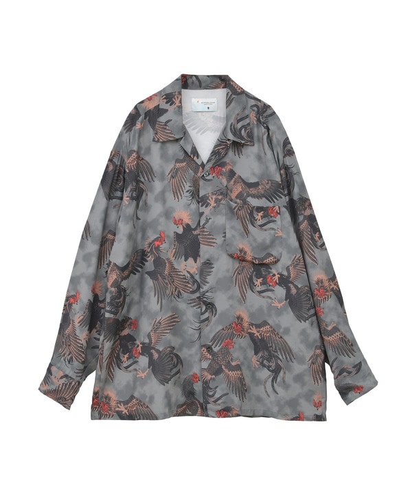 【NIPO ALOHA】"軍鶏-SHAMO" LONG SLEEVE SHIRT 詳細画像 3