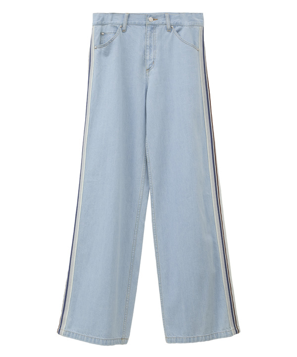 【kotohayokozawa】SIDE LINE WIDE FLARE DENIM PANTS 詳細画像 2