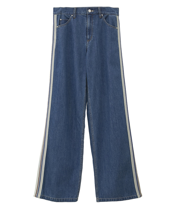 【kotohayokozawa】SIDE LINE WIDE FLARE DENIM PANTS 詳細画像 3