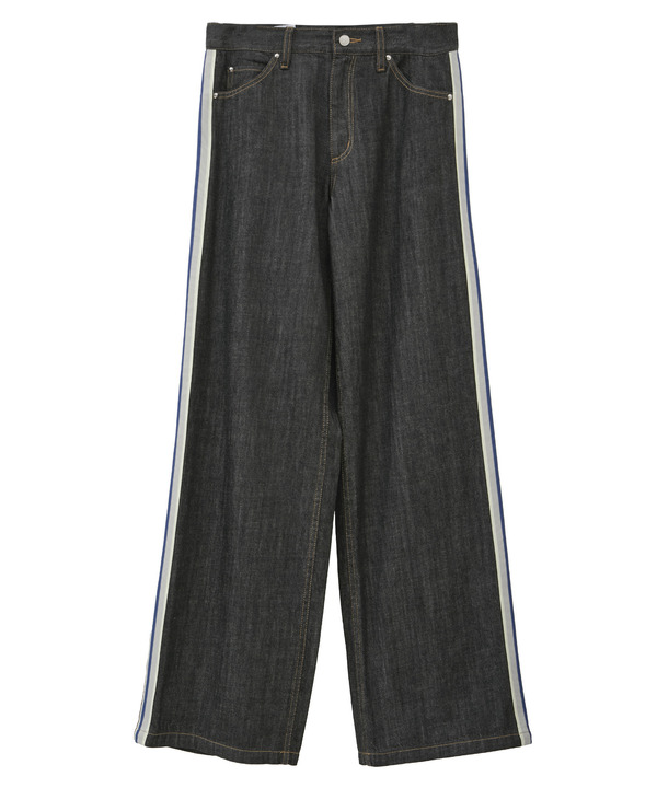 【kotohayokozawa】SIDE LINE WIDE FLARE DENIM PANTS 詳細画像 4
