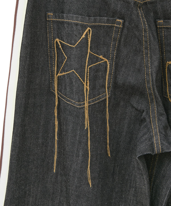 【kotohayokozawa】SIDE LINE WIDE FLARE DENIM PANTS 詳細画像 9