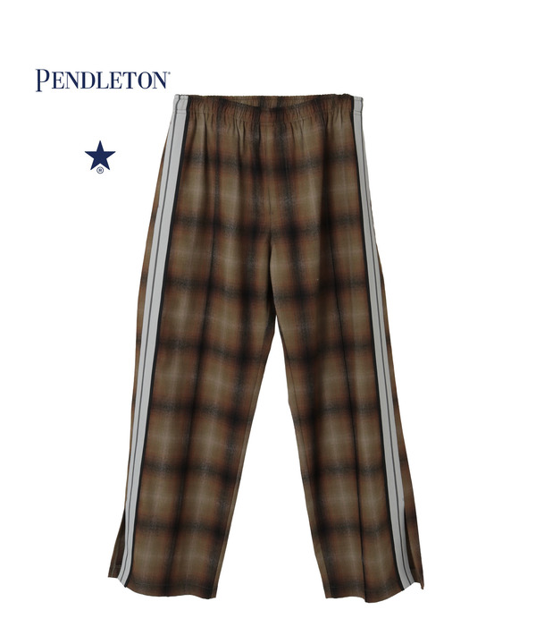 【PENDLETON】SIDELINE CHECKED TRACK PANTS (SET-UP) 詳細画像 ブラウン 1