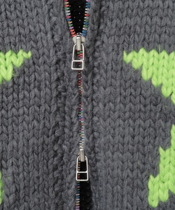 【kotohayokozawa】LACE-UP LOWGAGE COWICHAN SWEATER 詳細画像 15