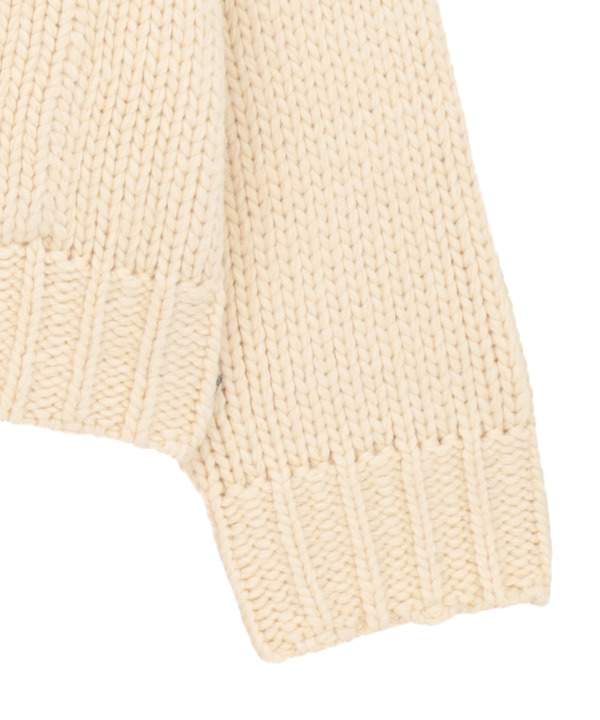 【kotohayokozawa】LACE-UP LOWGAGE COWICHAN SWEATER 詳細画像 4