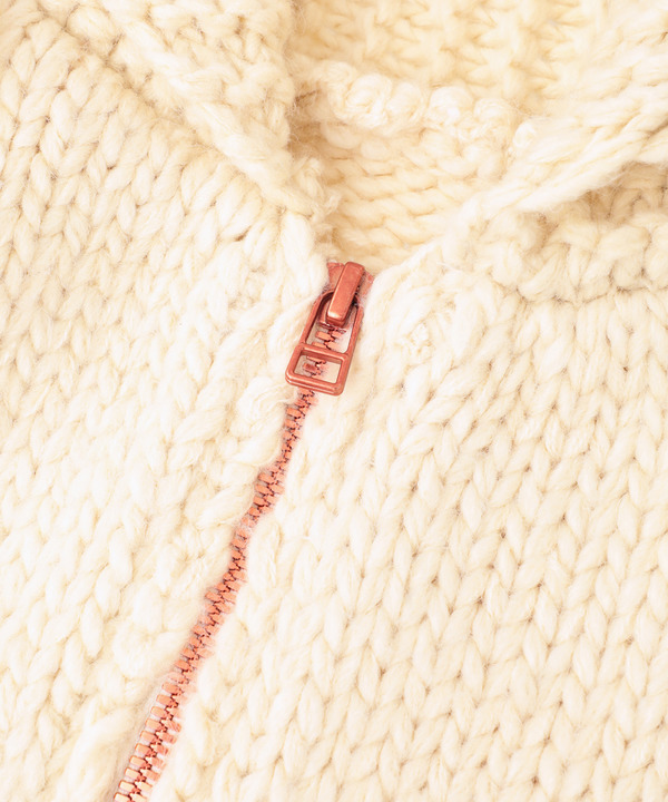 【kotohayokozawa】LACE-UP LOWGAGE COWICHAN SWEATER 詳細画像 9