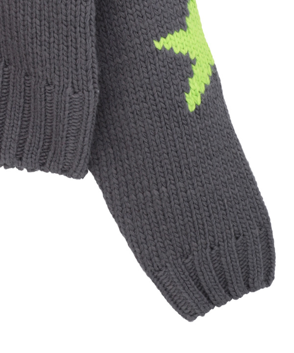【kotohayokozawa】LACE-UP LOWGAGE KNIT PULLOVER 詳細画像 3