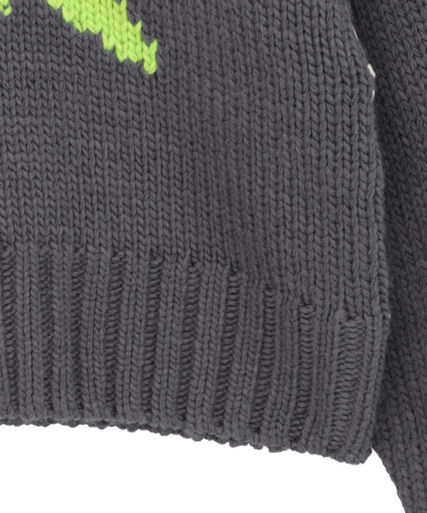 【kotohayokozawa】LACE-UP LOWGAGE KNIT PULLOVER 詳細画像 4