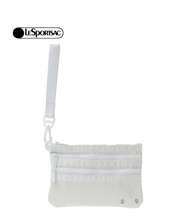 【LeSportsac】3-ZIP COSMETIC w/ STRAP 詳細画像 ホワイト 1