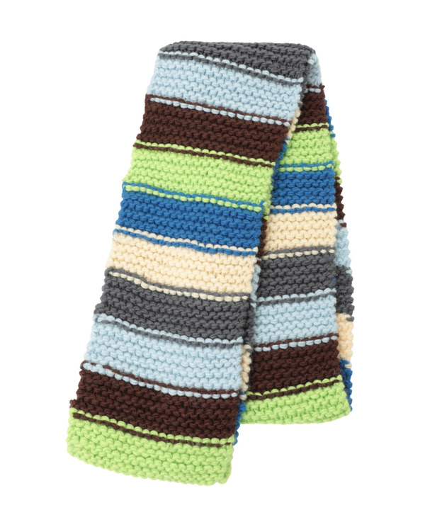 【kotohayokozawa】MULTI BORDER KNIT MUFFLER 詳細画像 2