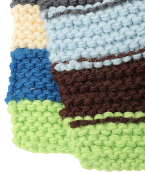 【kotohayokozawa】MULTI BORDER KNIT MUFFLER 詳細画像 3