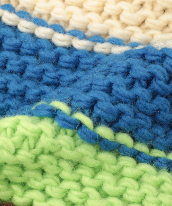 【kotohayokozawa】MULTI BORDER KNIT MUFFLER 詳細画像 5