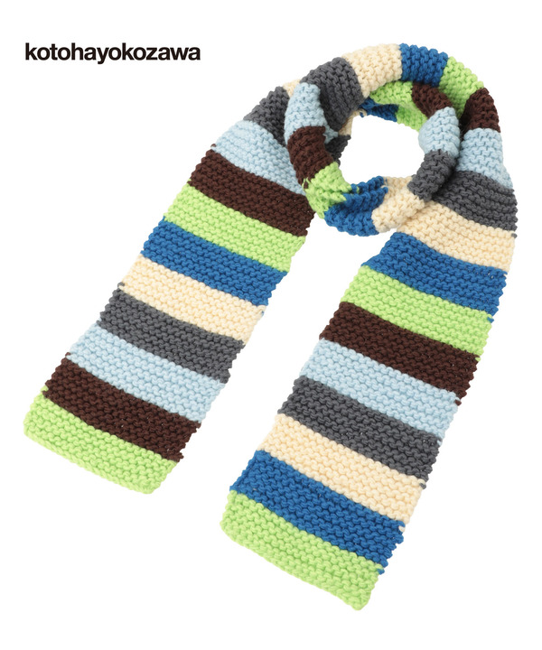 【kotohayokozawa】MULTI BORDER KNIT MUFFLER 詳細画像 マルチ 1