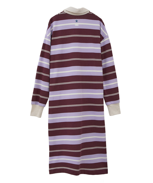 【kotohayokozawa】MULTI BORDER RUGGER DRESS 詳細画像 4