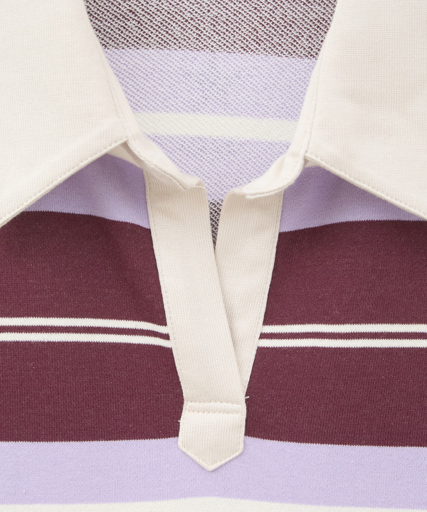 【kotohayokozawa】MULTI BORDER RUGGER DRESS 詳細画像 8