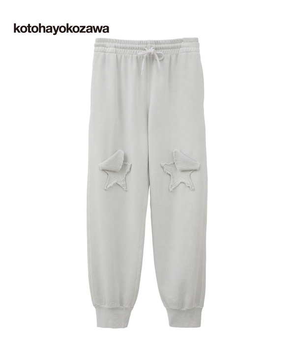 【kotohayokozawa】STAR★ PATCH SWEAT PANTS (SET UP) 詳細画像 グレー 1