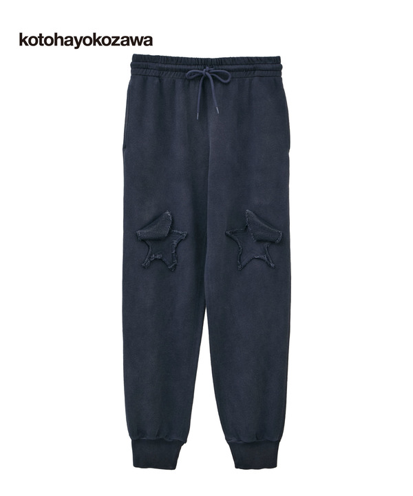 【kotohayokozawa】STAR★ PATCH SWEAT PANTS (SET UP) 詳細画像 ネイビー 1